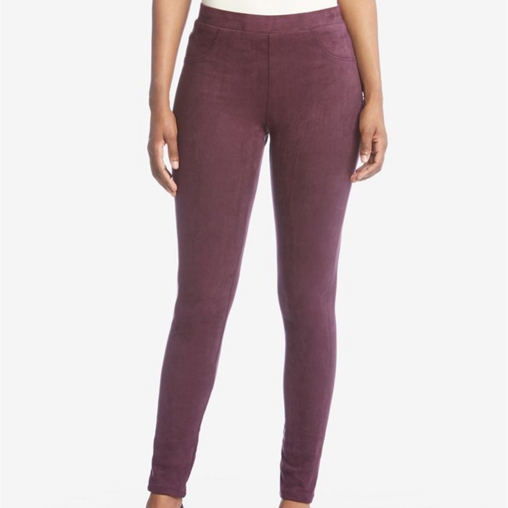 Karen Kane purple suede pants